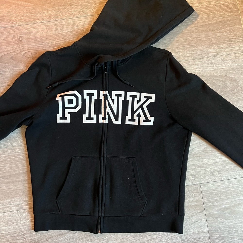 PINK- BLACK ZIP UP JACKET